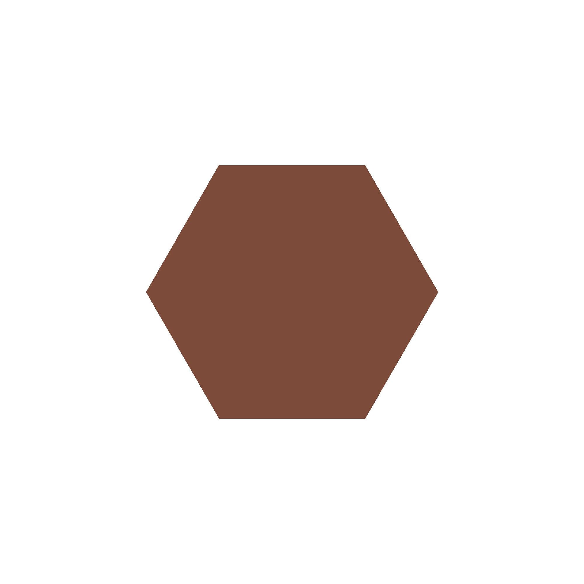 Equilateral Hexagon Tile in Red