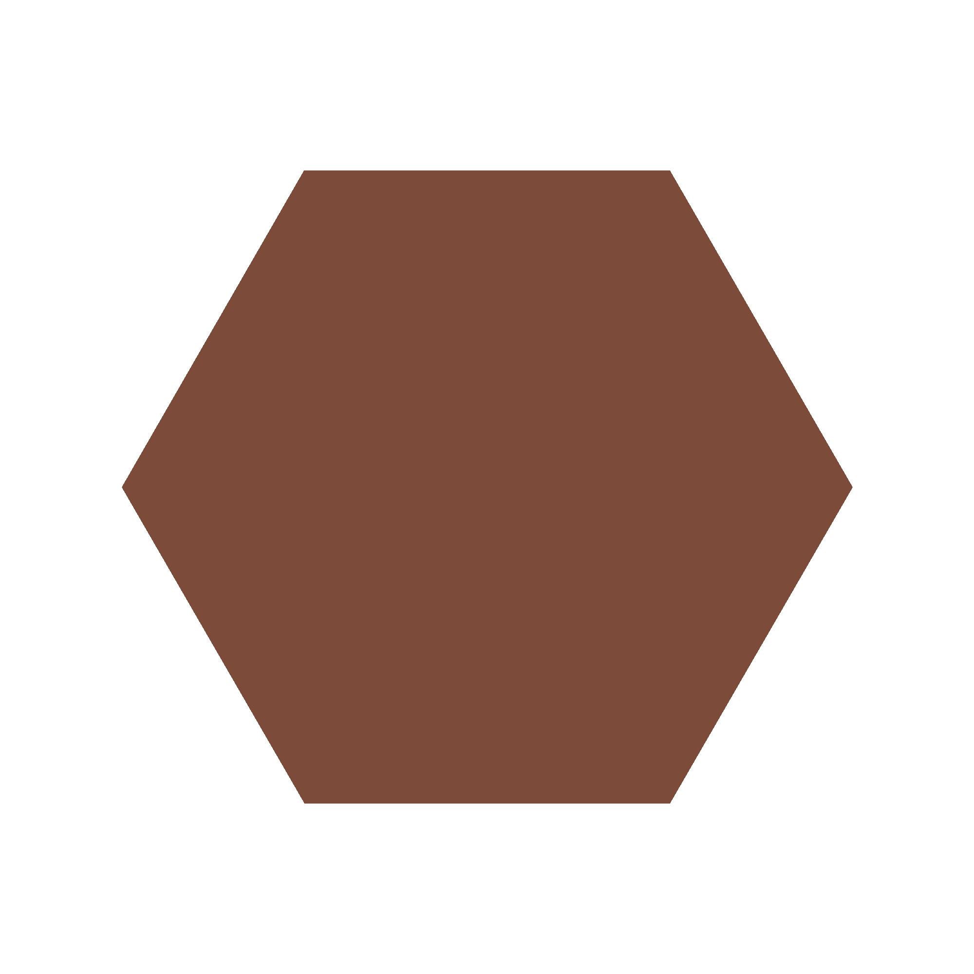Equilateral Hexagon Tile in Red