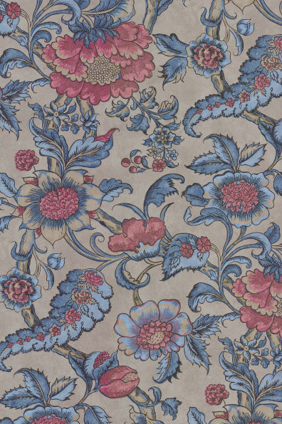 Little Greene's Sackville Street Wallpaper in Saphir