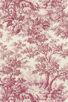 Little Greene's Stag Toile Wallpaper in Burgundy