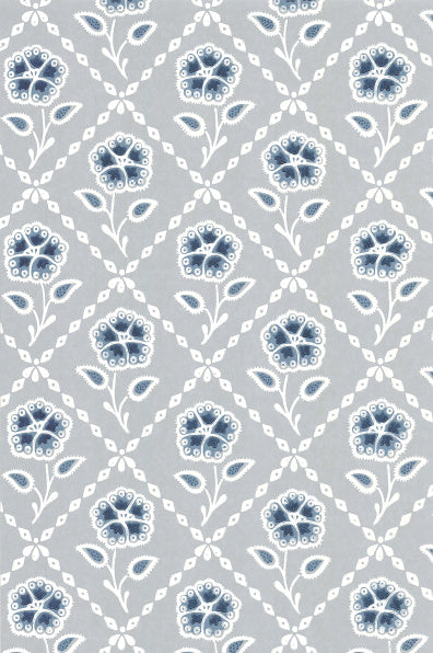 Little Greene's Whitehall Wallpaper in Prussian