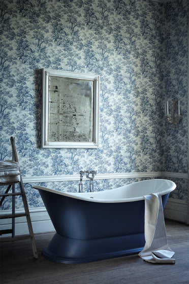 Little Greene's Stag Toile Wallpaper in Juniper