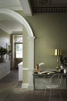 Little Greene's Whitehall Wallpaper in Moutarde