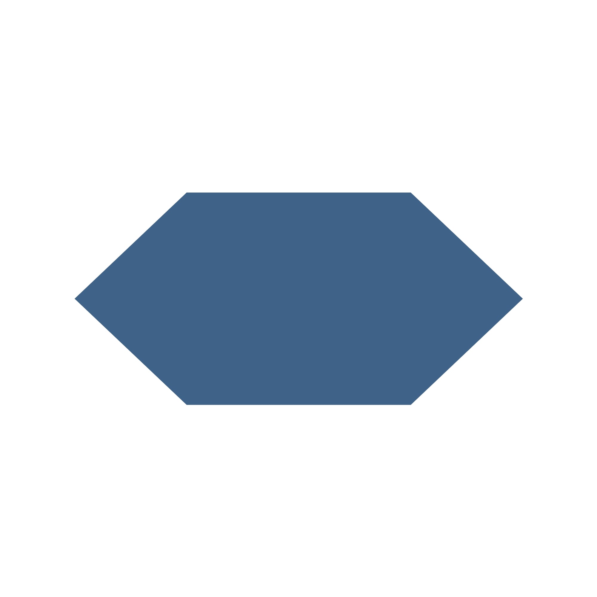 Shuttle Hexagon Tile in Blue Moon