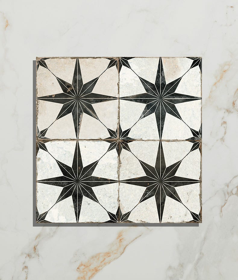Ca'Pietra's Spitalfields Ceramic Retro Star Tiles