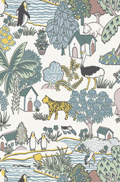 Little Greene's Animal Kingdom Wallpaper in Florence