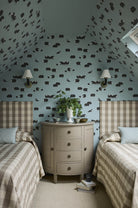 Little Greene's Nip & Lassie Wallpaper in Celestial Blue