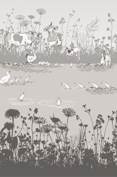 Little Greene's Riverside Capers Wallpaper in Cluck