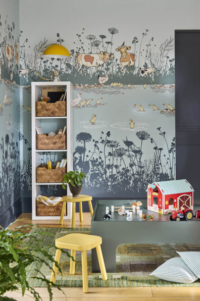 Little Greene's Riverside Capers Wallpaper in Moo