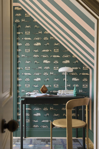 Little Greene's Road Trip Wallpaper in Pleat