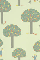 Little Greene's Rodney Street Wallpaper in Pea Green