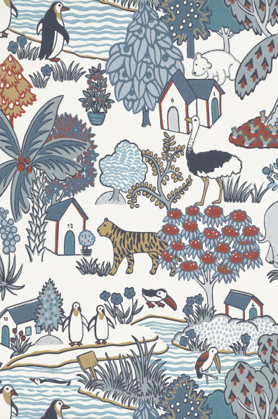 Little Greene's Animal Kingdom Wallpaper in Bassoon