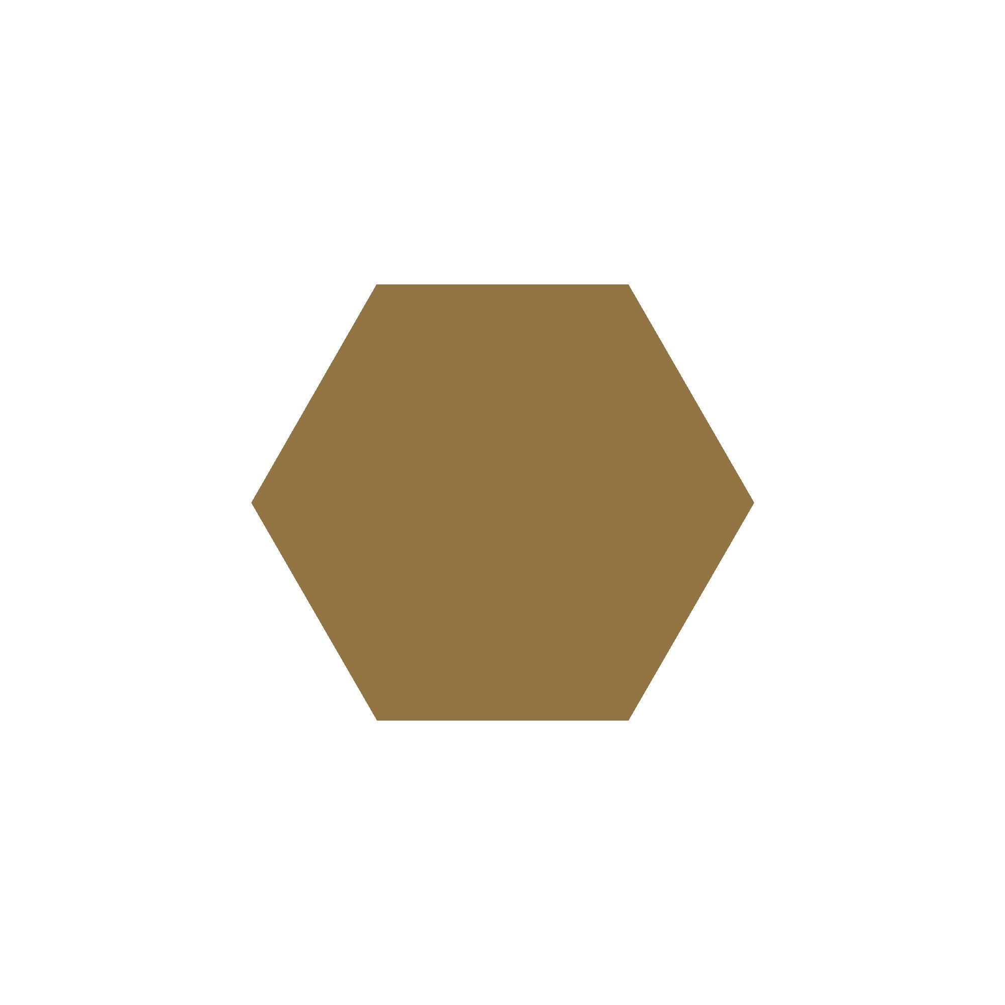 Equilateral Hexagon Tile in Toffee