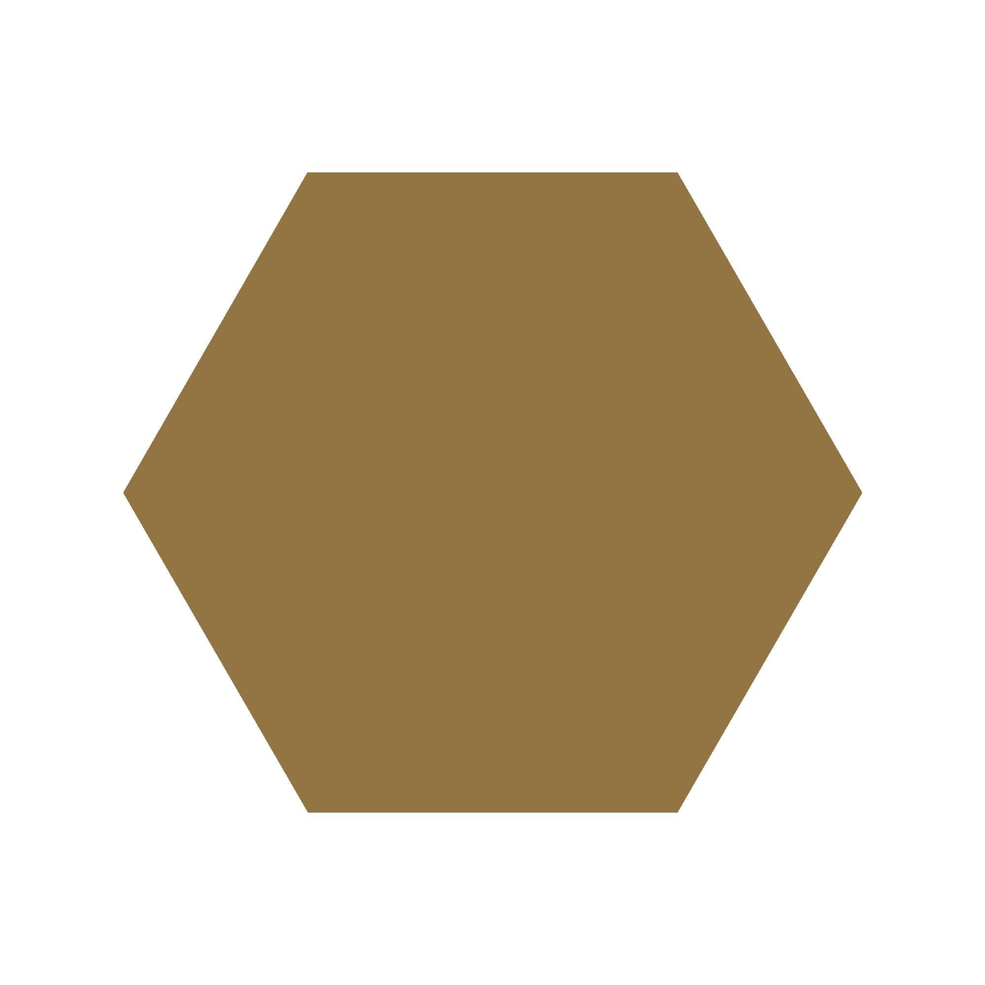 Equilateral Hexagon Tile in Toffee