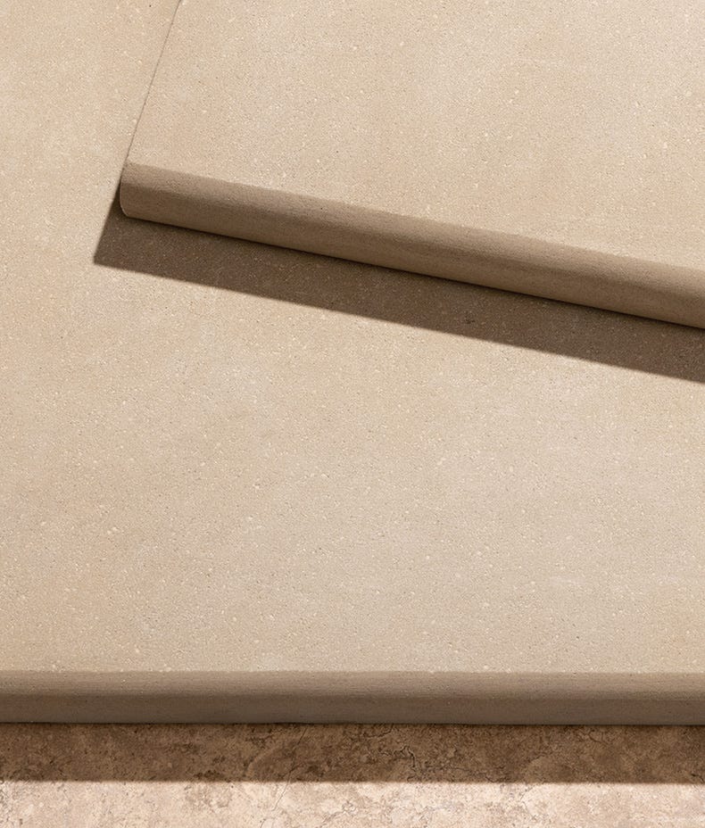 Ca'Pietra's Trafalgar Sandstone Etched Coping