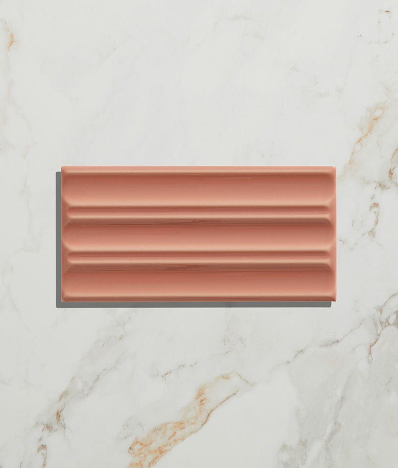 Ca'Pietra's Tunstall Ceramic Gloss Fluted Brick Tiles