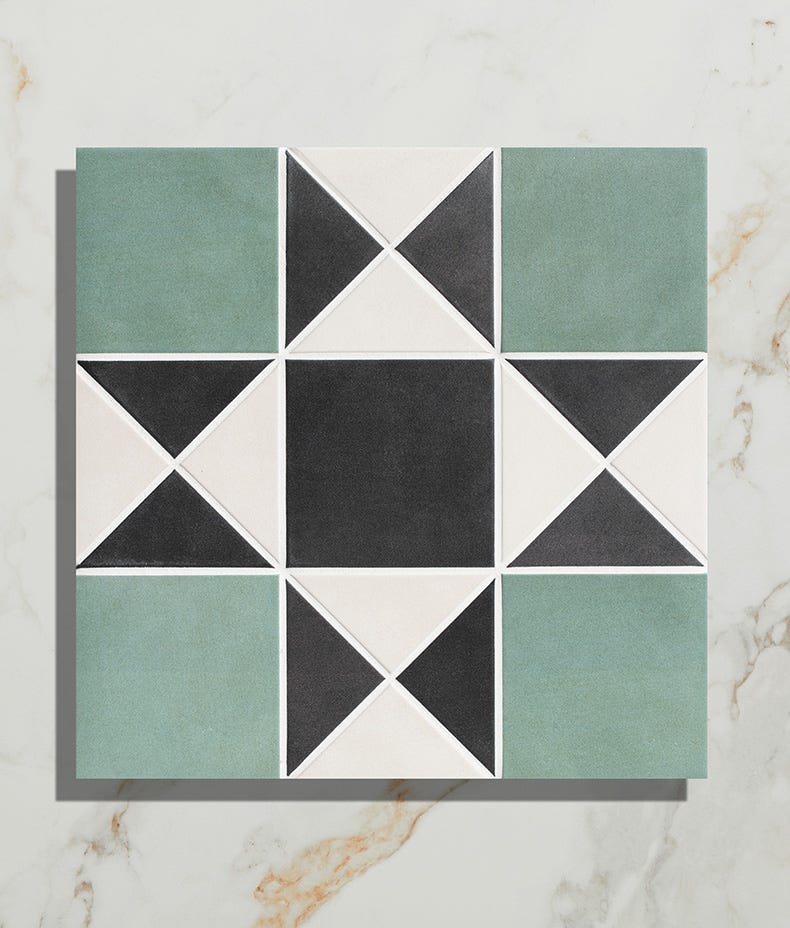 Ca'Pietra's Victorian Style™ Porcelain Finchley Pattern Tiles
