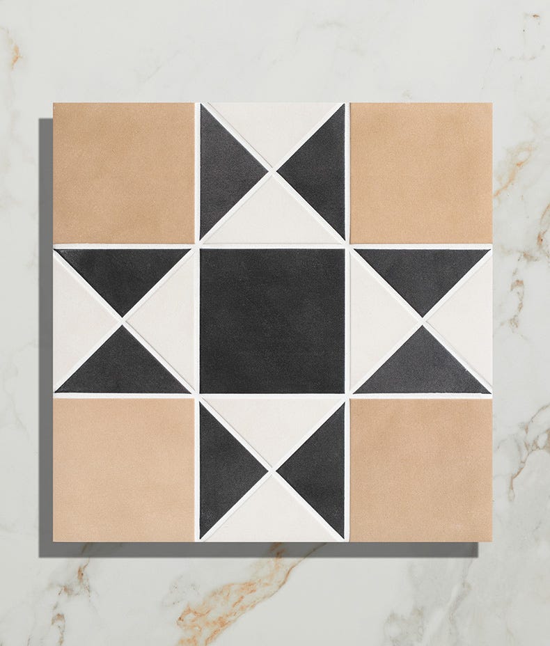 Ca'Pietra's Victorian Style™ Porcelain Finchley Pattern Tiles