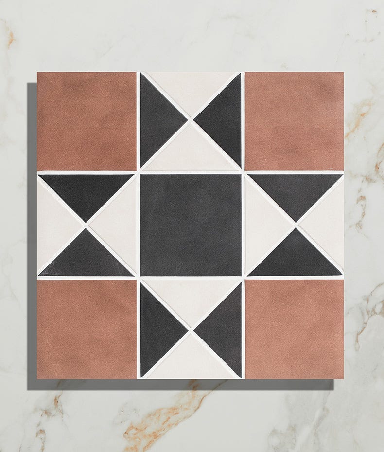 Ca'Pietra's Victorian Style™ Porcelain Finchley Pattern Tiles