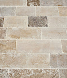 Ca'Pietra's Medieval Bourgogne Limestone Cobbles Weathered Finish Tiles