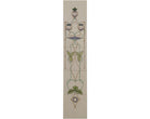 Set of 10 3 White Flowers Green Leaf Tiles