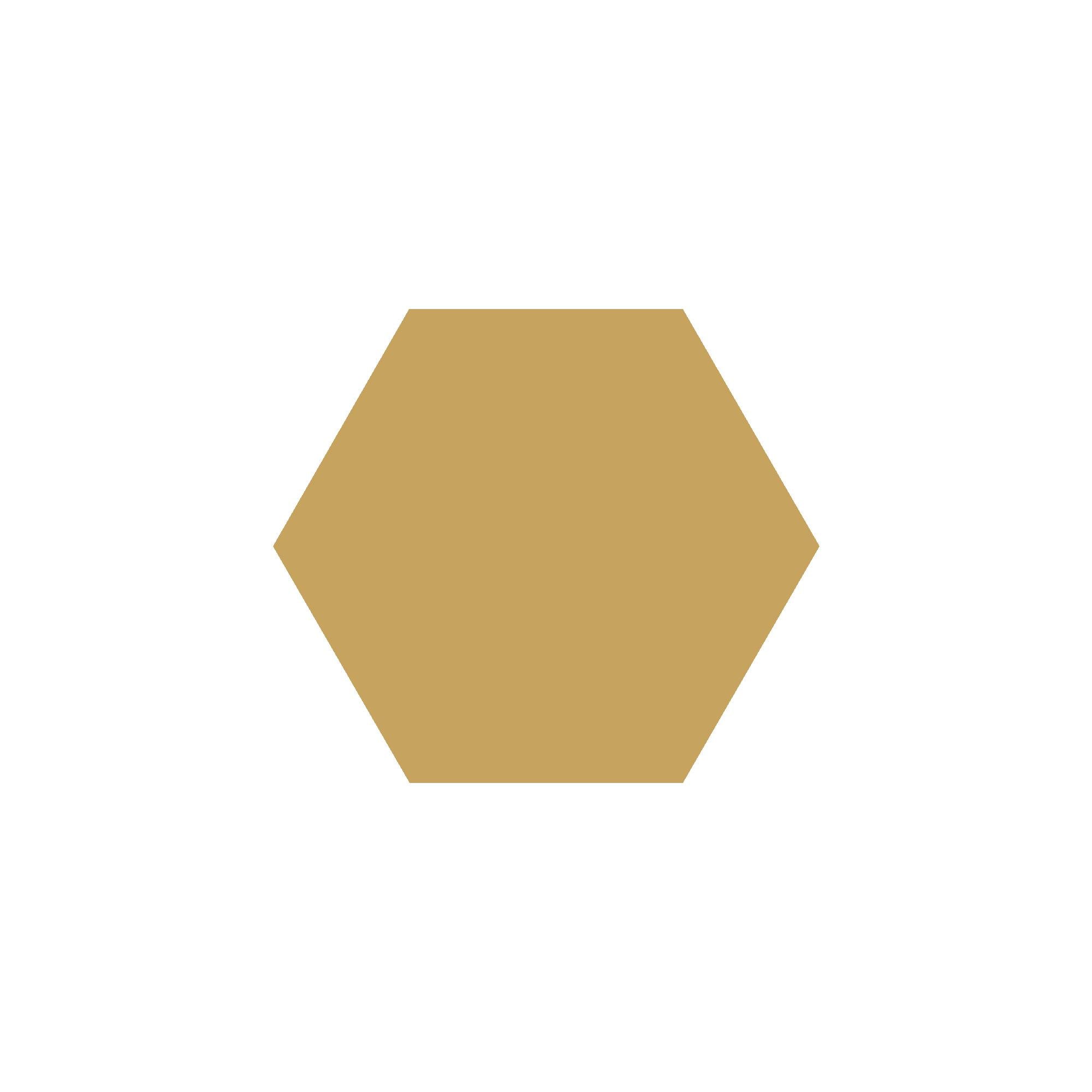 Equilateral Hexagon Tile in Yellow