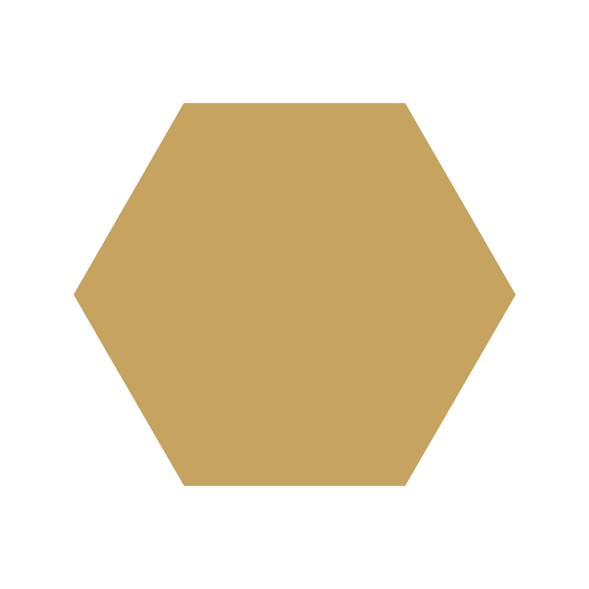 Equilateral Hexagon Tile in Yellow